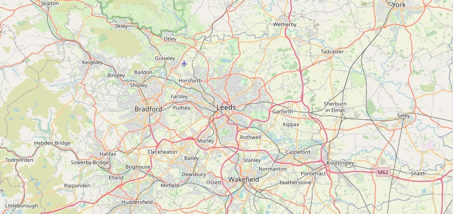Map of the Leeds area we cover